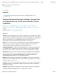 Advanced Research Institute Scholars' Perspectives on Program Success: A Self-determination Theory Evaluation - PubMed
